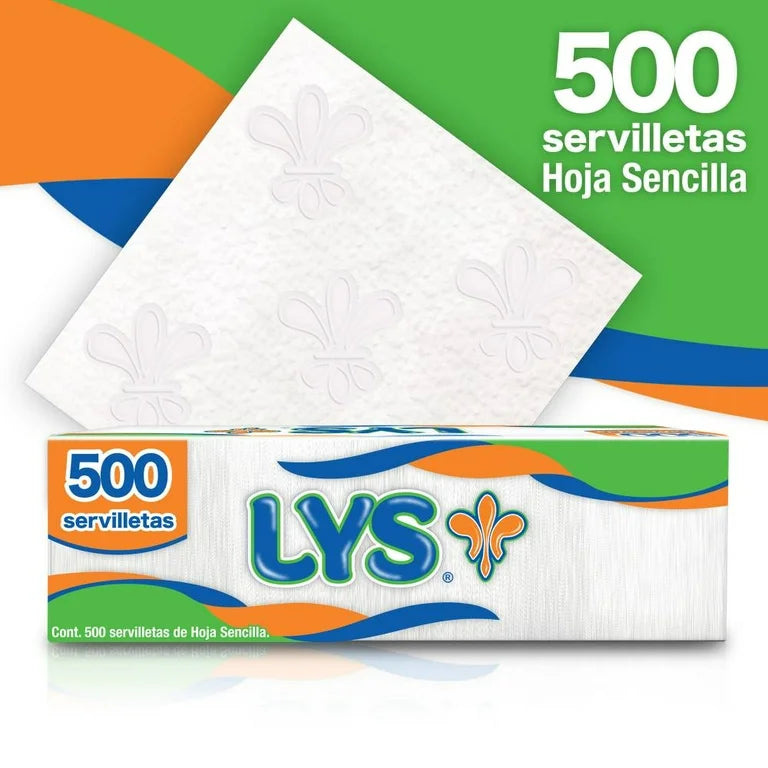 Servilletas Lys 4 Paquetes con 500 pzas c/u