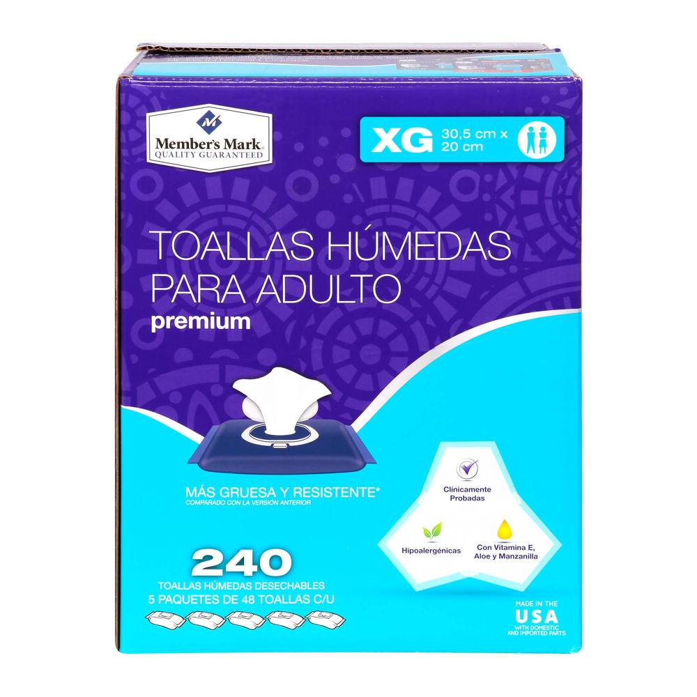 Toallas Húmedas Member's Mark para Adulto 240 Pzas - K