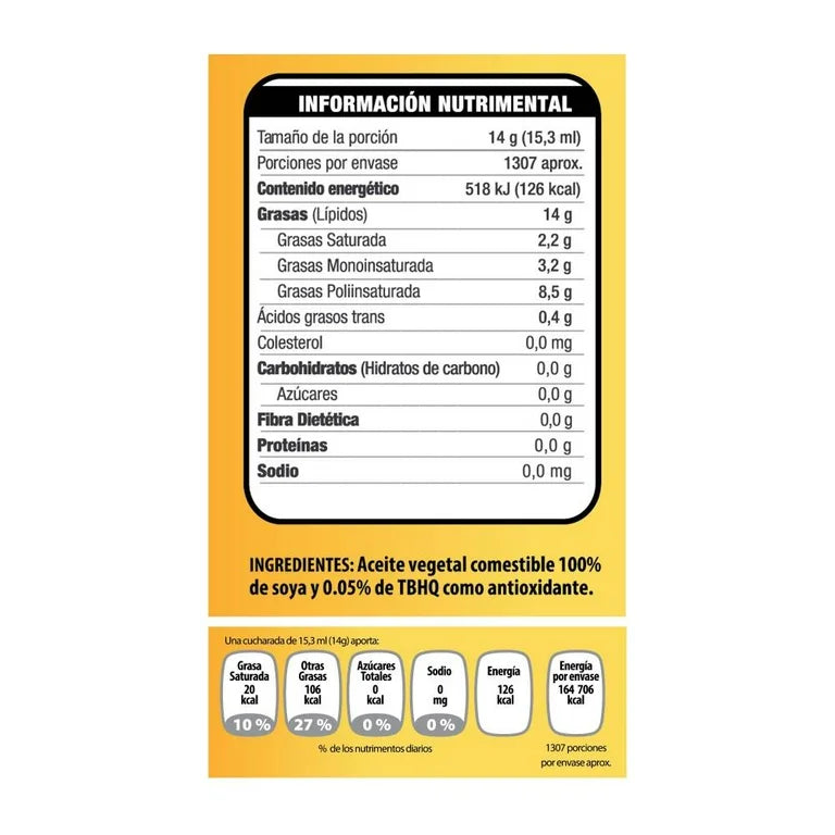 Aceite Vegetal Member's Mark Puro de Soya 20 L