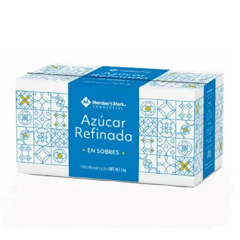 Azúcar Refinada Member's Mark 1000 pzas de 5 g c/u - .