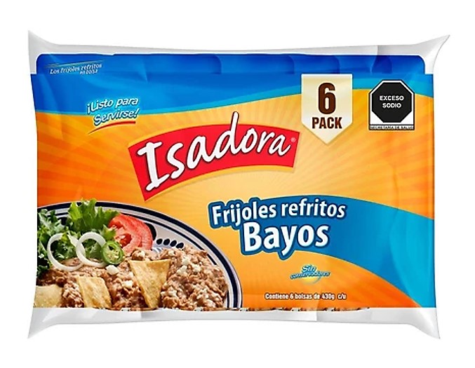 Frijoles Isadora Bayos Refritos 6P/430G - K