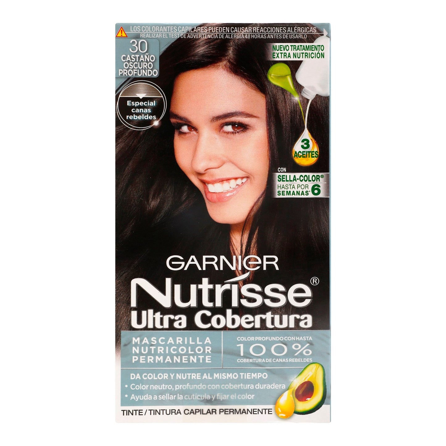 Media Caja Tinte Nutrisse Ultra Cobrizo Castaño Oscuro Profundo 3.0/6P