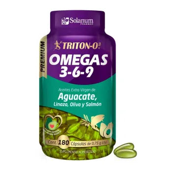 Omegas 3- 6- 9 Solanum Pharma Triton-O3 180 Cápsulas - .