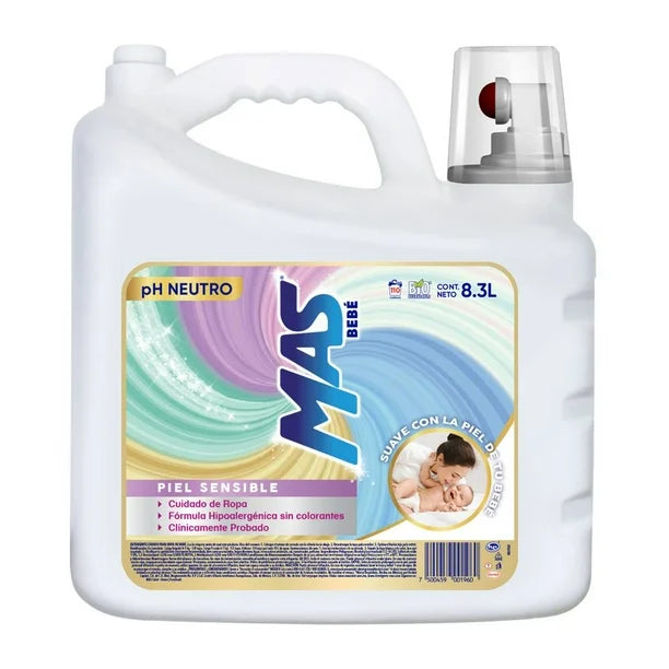 Detergente Líquido MAS Bebé 8.3 L