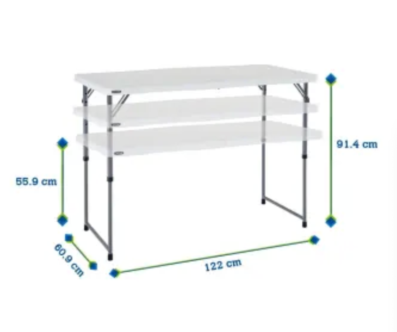 Mesa Ajustable Lifetime 1.22M - .
