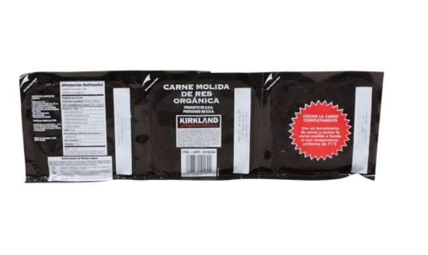 Carne Molida Kirkland Signature de Res Orgánica 500G/3P - .