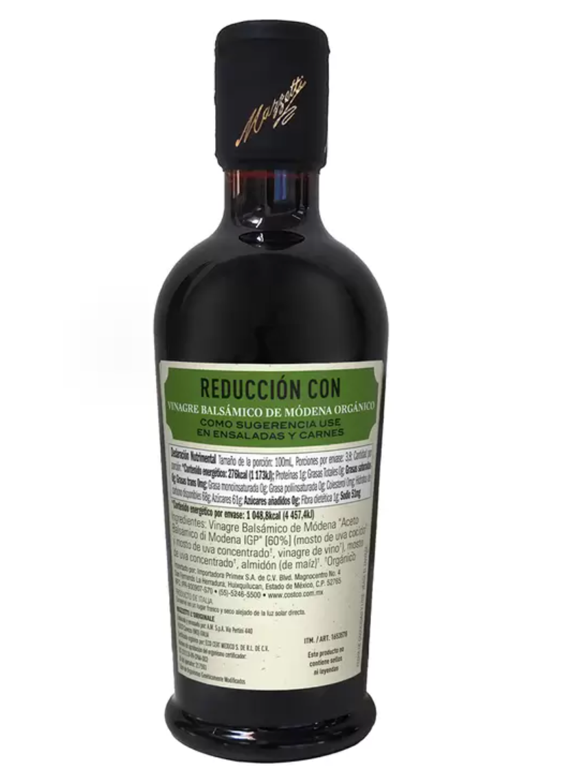 Mazzetti Reducción con Vinagre Balsámico de Módena Orgánico 2 piezas de 380 ml - .