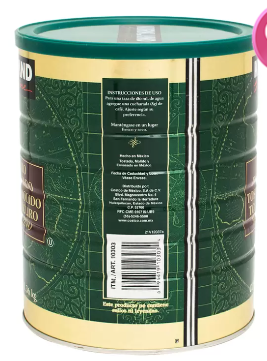 Kirkland Signature Café Molido Descafeinado 1.36 kg - .