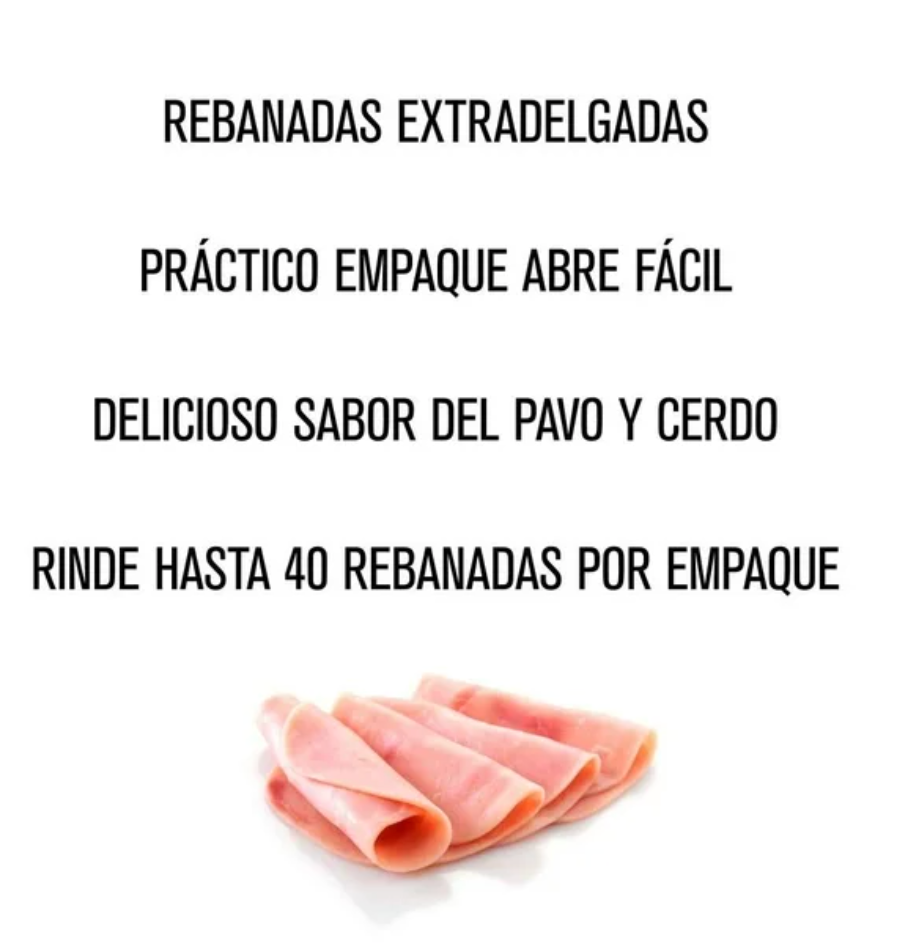 Jamón Lunchero Bafar 800 gr - .