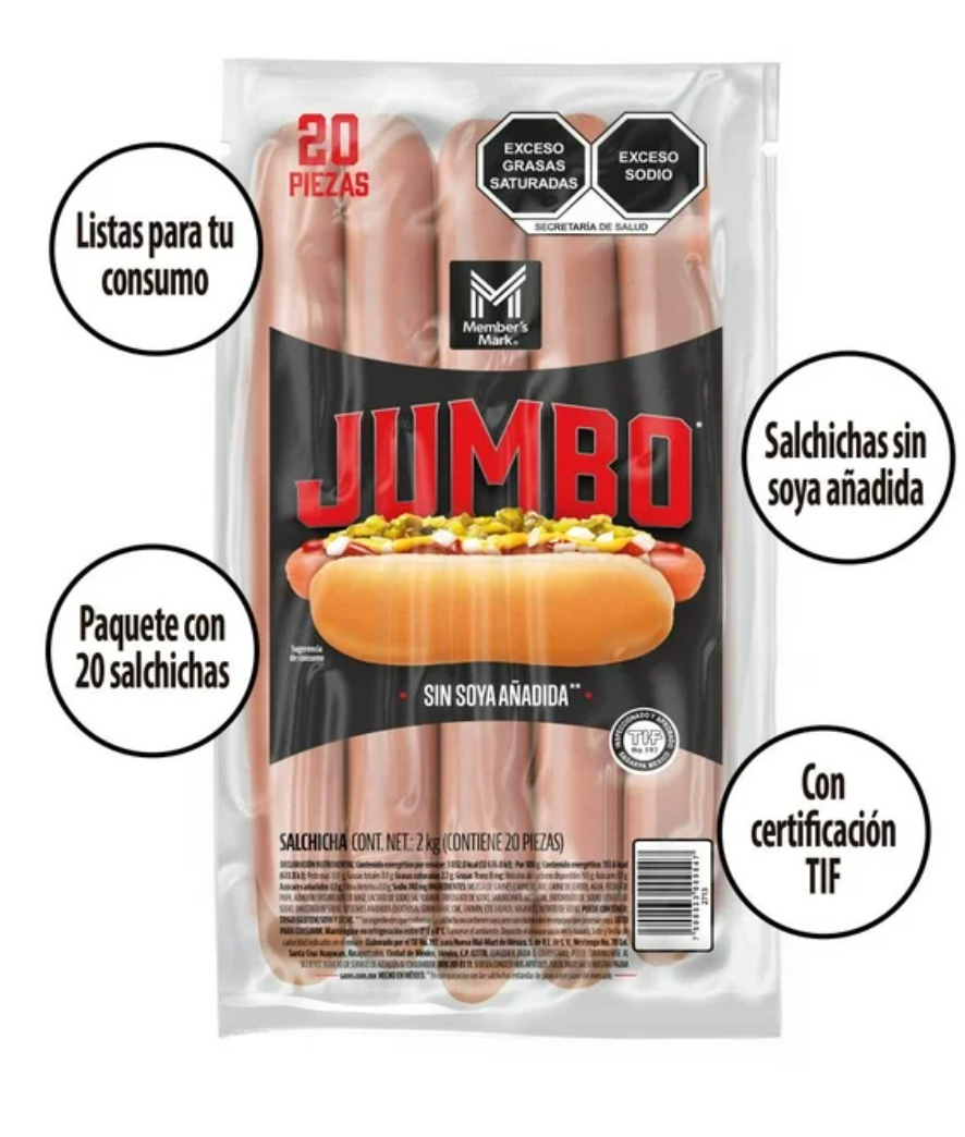 Salchicha Members Mark Jumbo 2 kg - .