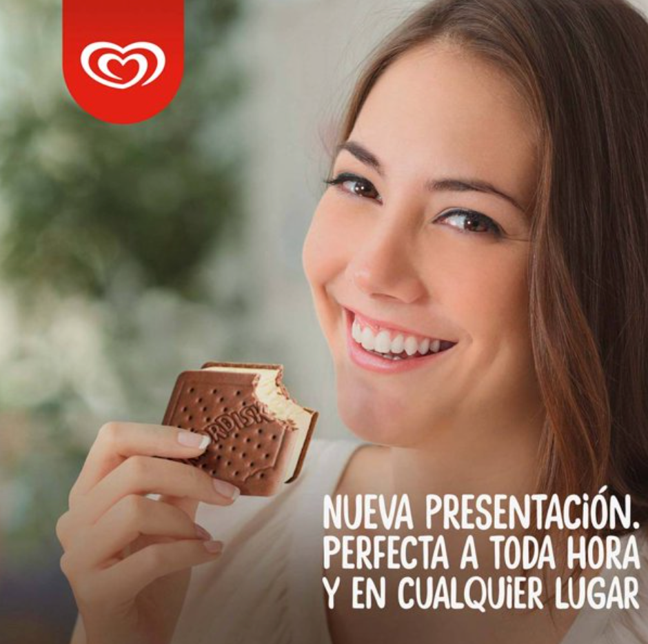 Sandwich Helado Holanda Mordisko Vainilla 12 pzas de 105 ml - .
