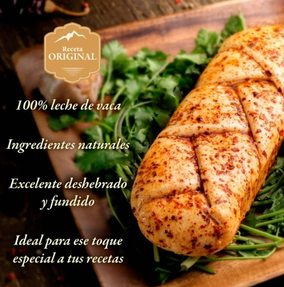 Trenza de Queso Oaxaca Bionda Al Ajillo 908 g - .