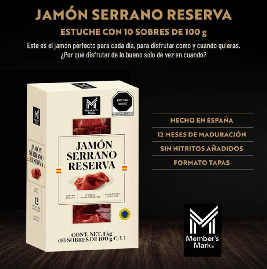 Jamón Serrano Member's Mark Reserva 1 kg - .