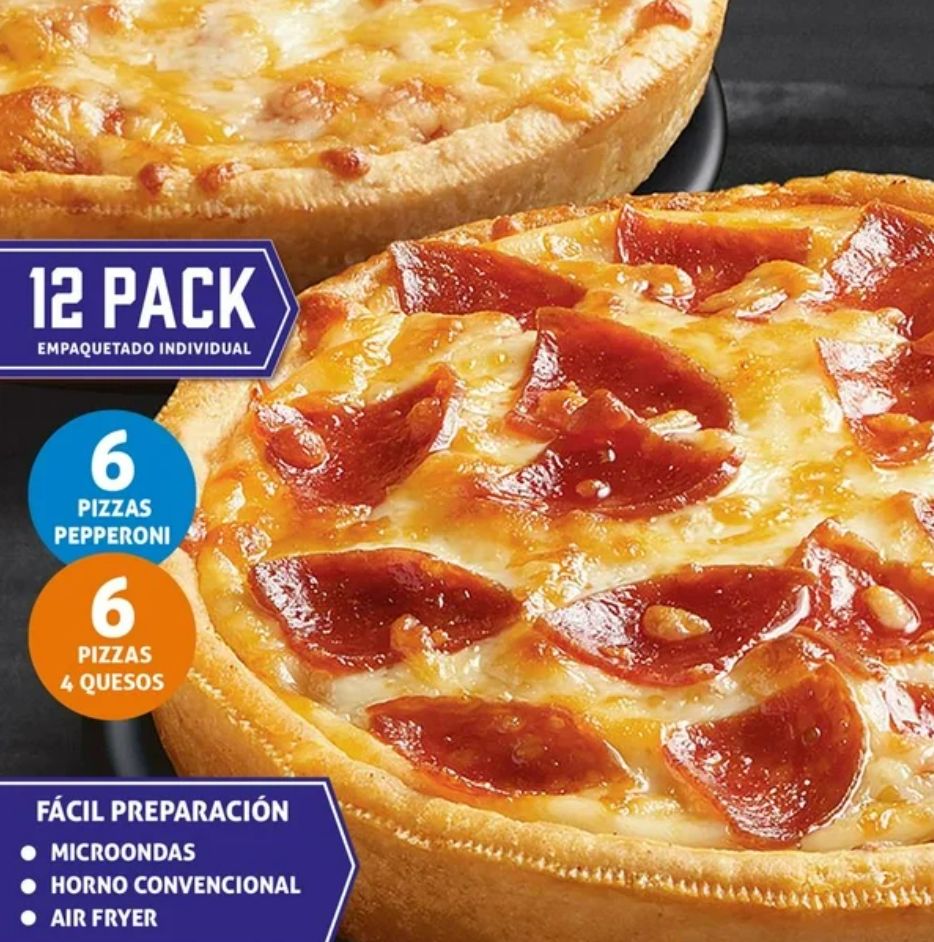 Pizza Red Baron Deep Dish Pepperoni y Cuatro Quesos 12 pzas - .