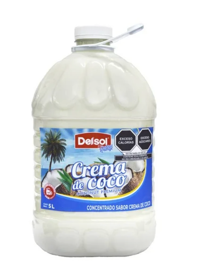Concentrado Delsol Sabor Crema de Coco 5 lts - .