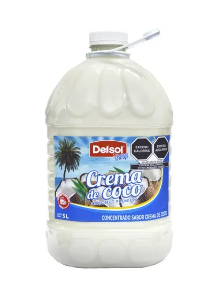 Concentrado Delsol Sabor Crema de Coco 5 lts - .