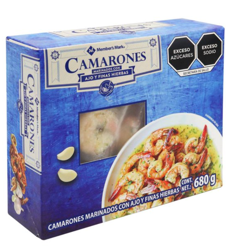 Camarones Marinados Member's Mark con Ajo y Finas Hierbas 680 gr - .