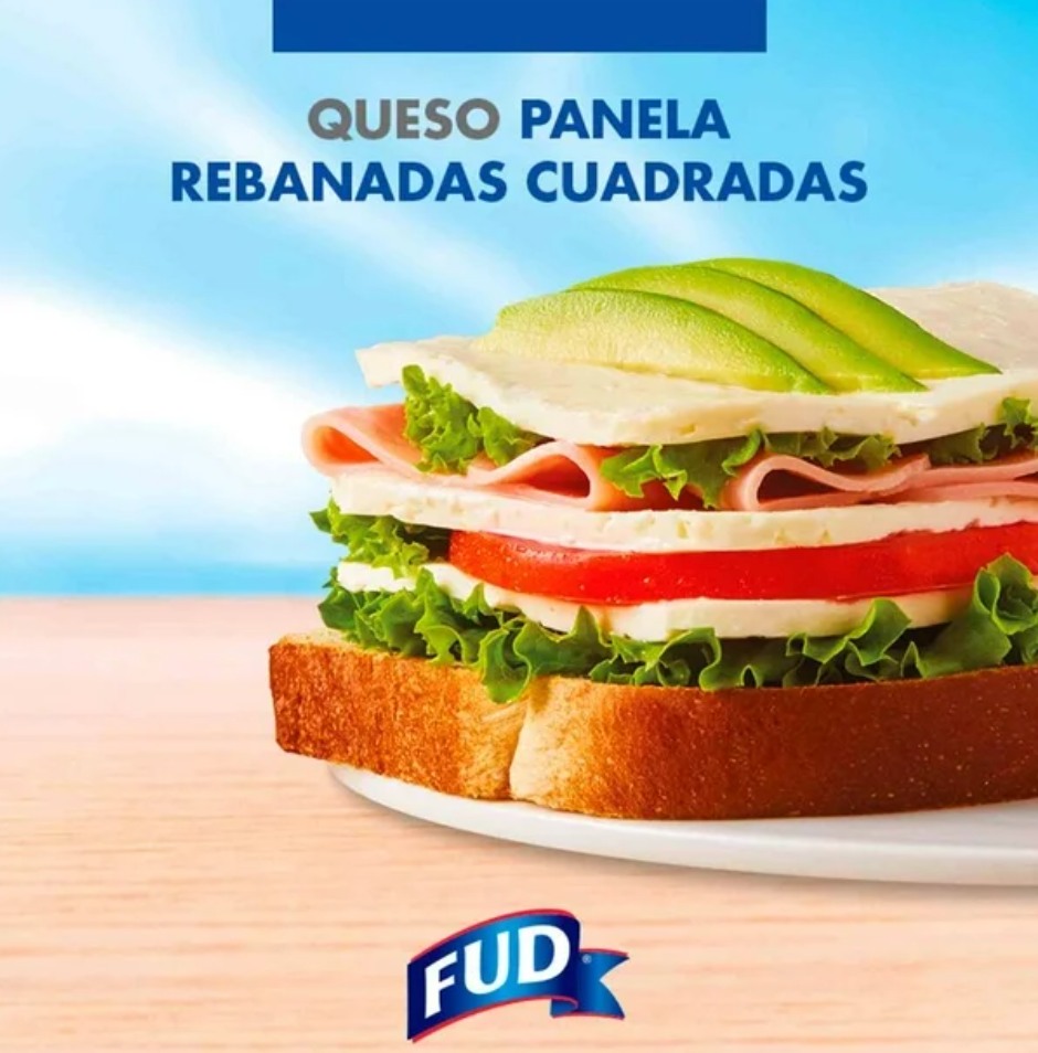 Queso Panela FUD Rebanadas Cuadradas 900 gr - .