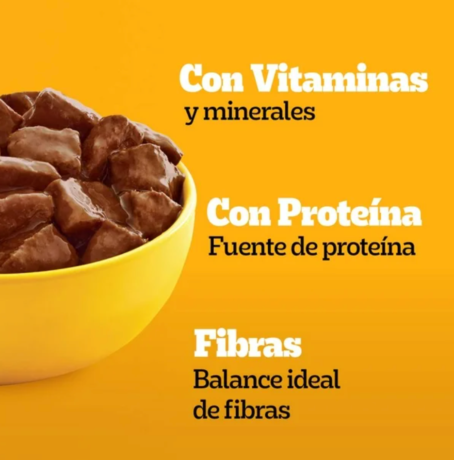 Alimento Húmedo para Perro Pedigree Sabor Res 24 pzas de 150 g c/u - .