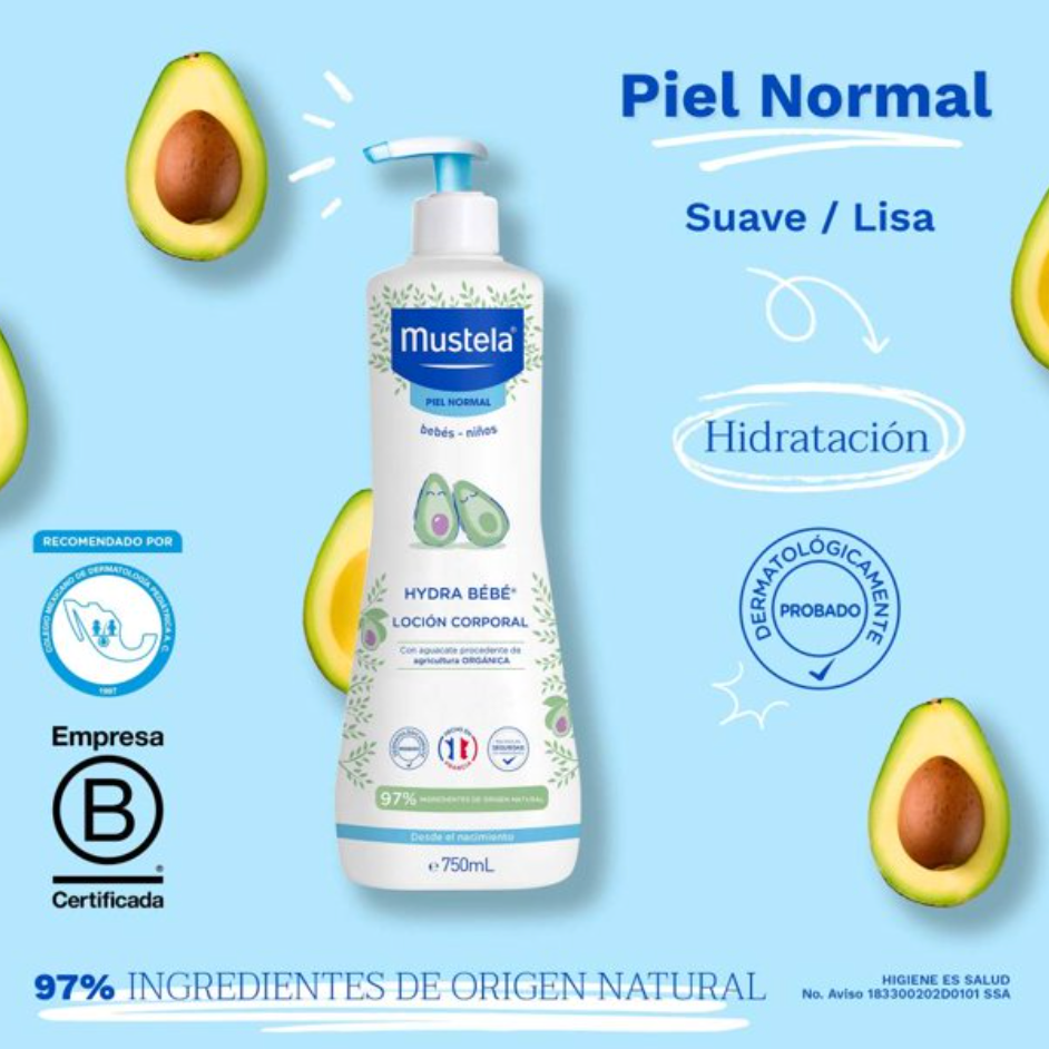 Loción Corporal Mustela Hydra Bebé 750 ml - .