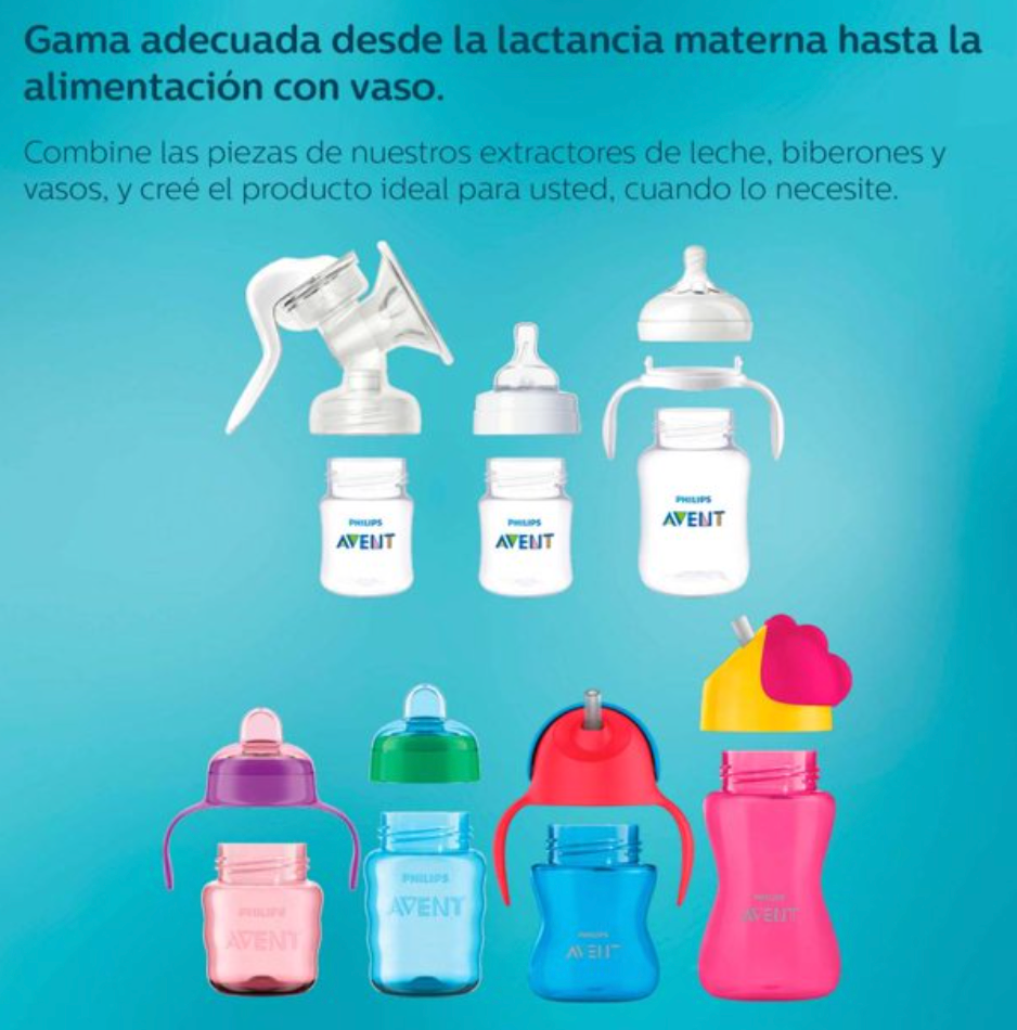 Set de Biberones Philips Avent 6 pzas de 260 ml + 2 Teninas - .