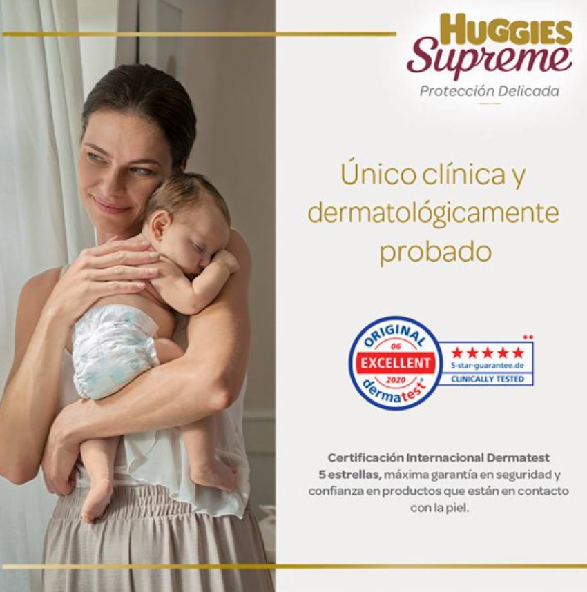 Pañales Huggies Supreme SUPREME Protección Delicada Recién Nacido 90 pzas - .
