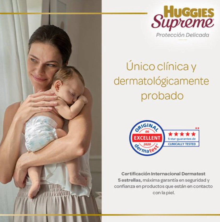 Pañales Huggies Supreme SUPREME Protección Delicada Etapa 1 90 pzas - .