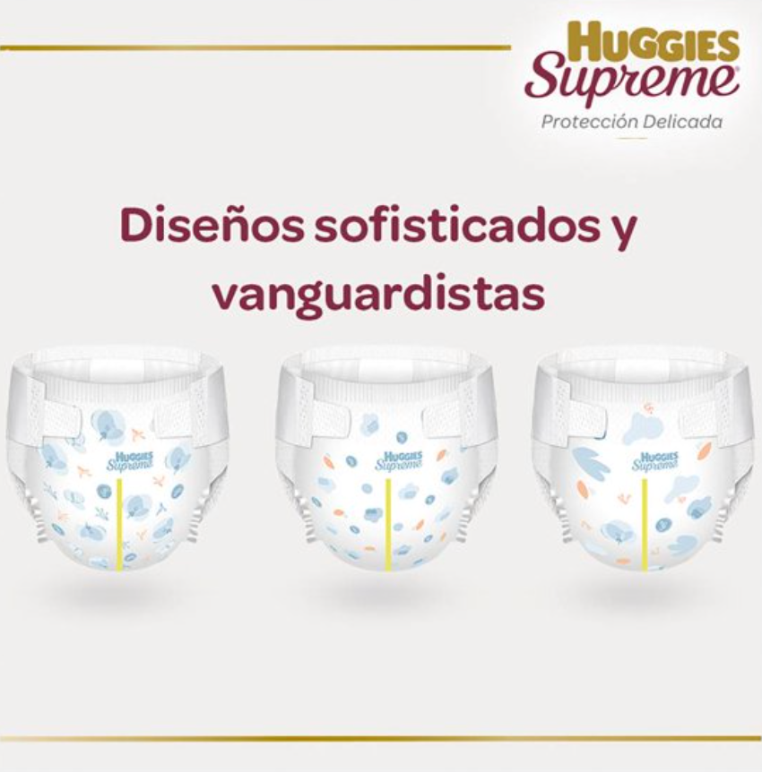 Pañales Huggies Supreme SUPREME Protección Delicada Etapa 1 90 pzas - .
