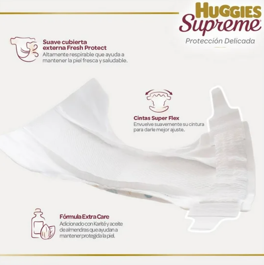 Pañales Huggies Supreme SUPREME Protección D - .