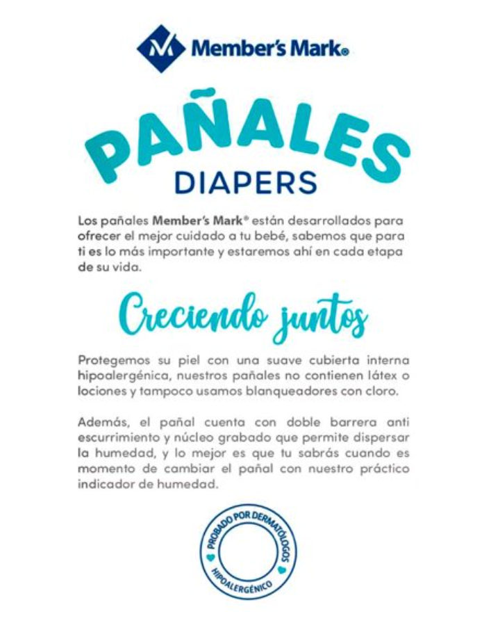 Pañales Etapa 1 Member's Mark 88 pzas - .