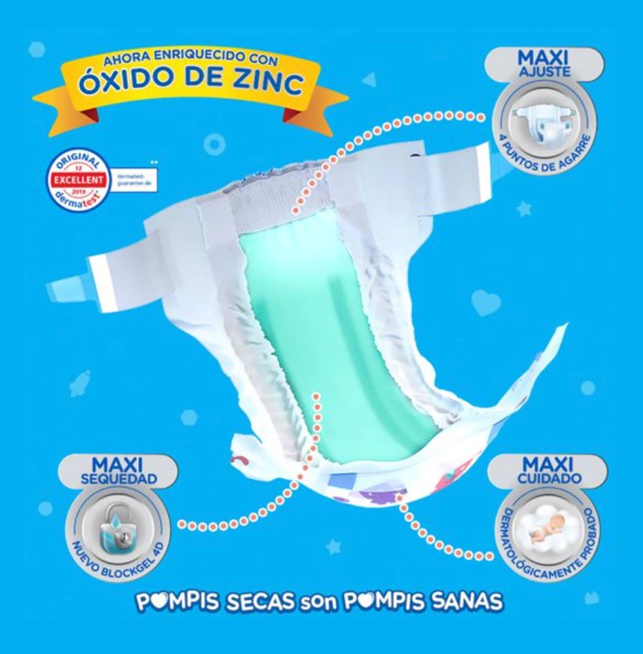 Pañales KLEENBEBE Suavelastic Grande 96 piezas - .