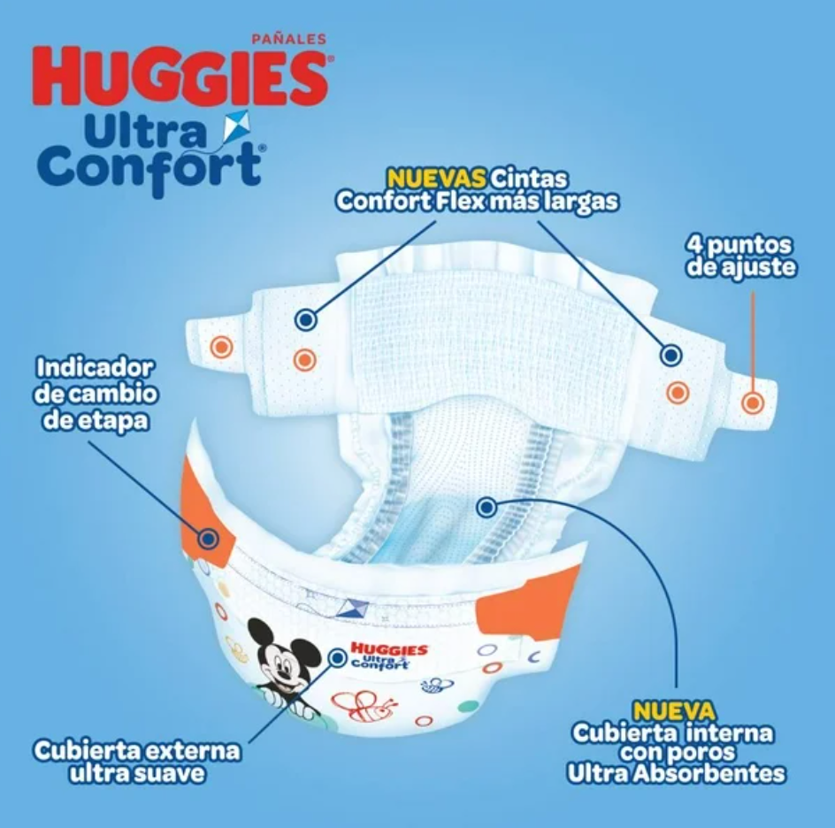 Pañales Huggies Ultra Confort Etapa 6 Niño 75 pzas - .