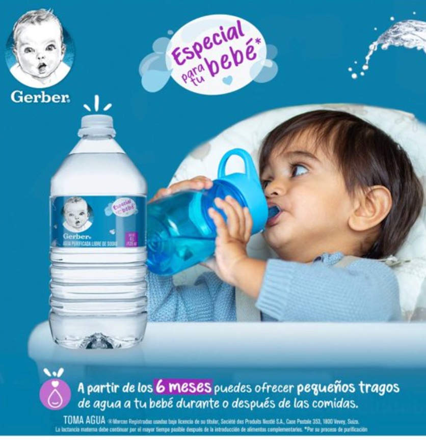 Agua Purificada Gerber 6 Botellas de 4 L c/u - .