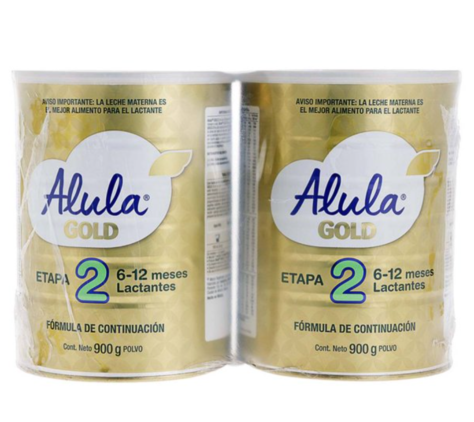 Fórmula Infantil de Continuación Alula Gold Promil 2 pzas de 900 gr c/u (5.0) 5 estrellas de 1 reseña - .