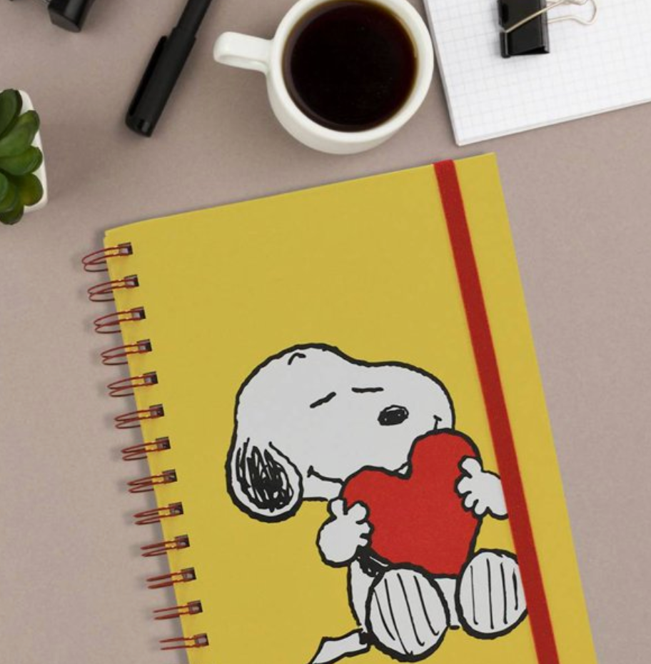 Libreta con Espiral Danpex Raya Peanuts con 140 Páginas SNO751W-5 - .