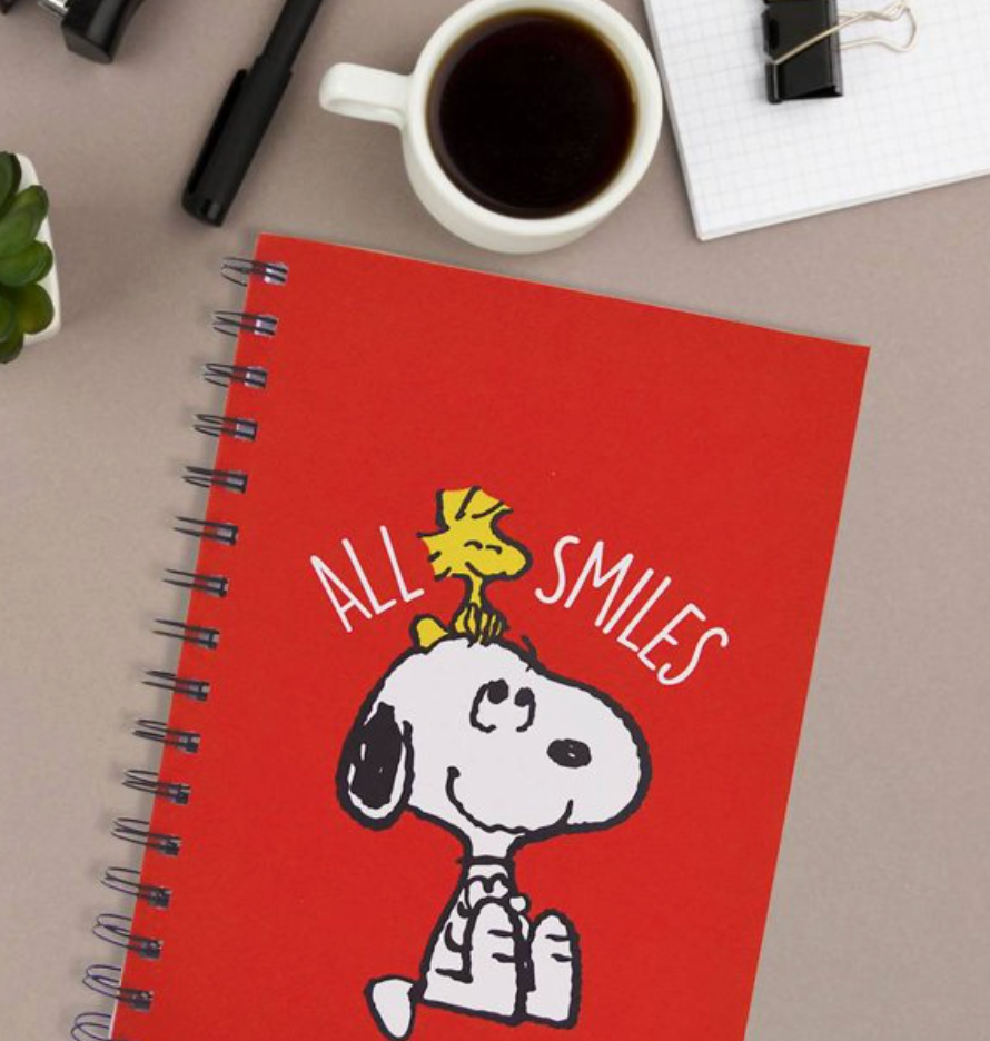 Libreta con Espiral Danpex Raya Peanuts con 140 Páginas SNO751W-6 - .