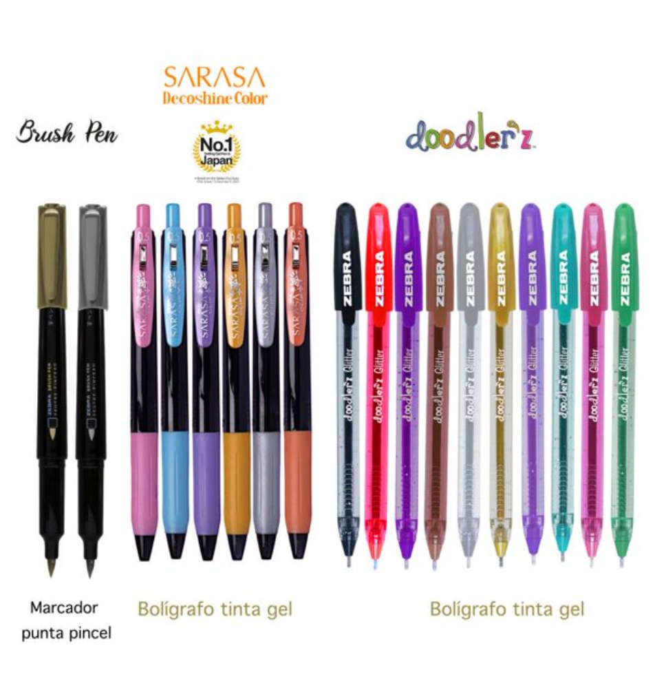 Kit de Escritura Zebra Doodler'z con 18 pzas Mandala - .
