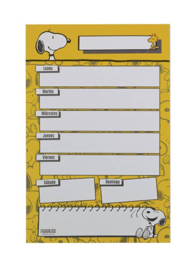 Block Planeador Danpex Semanal Peanuts SNO PLS - .