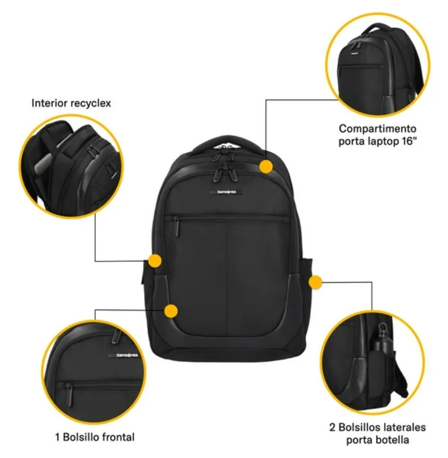 Backpack Samsonite Portalaptop 16" Negro - .