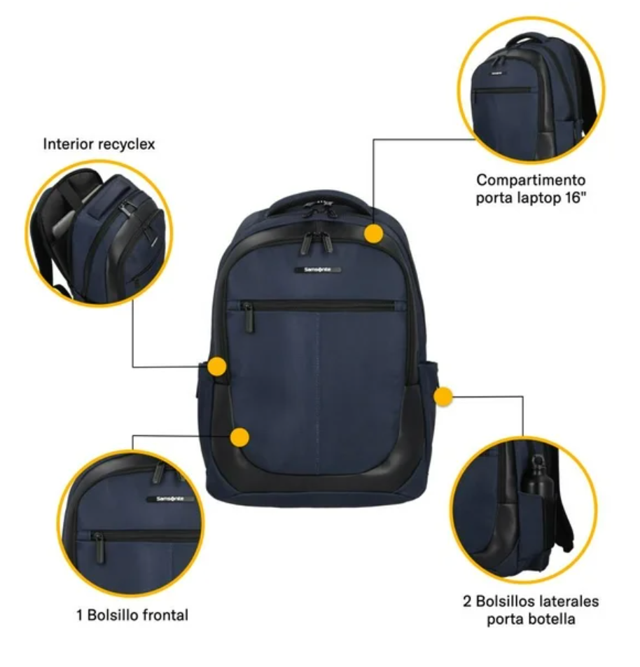 Backpack Samsonite Portalaptop 16" Azul - .