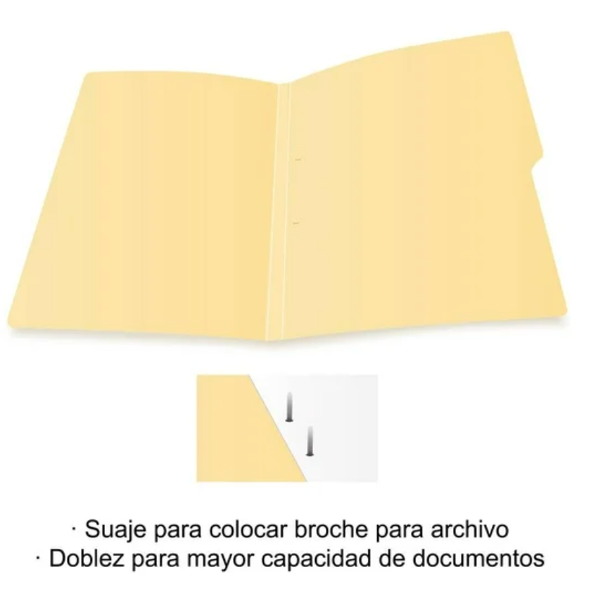 Folder Oficio Member's Mark Crema con 150 pzas