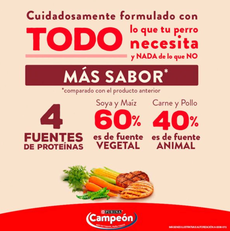 Alimento Seco para Perro Campeón Todos los Tamaños 25 kg - .