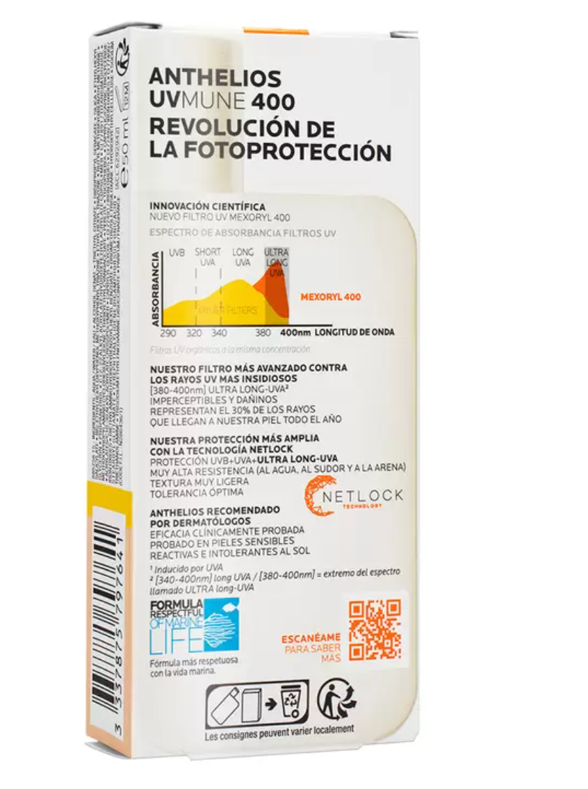 La Roche Posay Anthelios UV Mune 400 Fluido Con Color FPS50+ 50ml - .