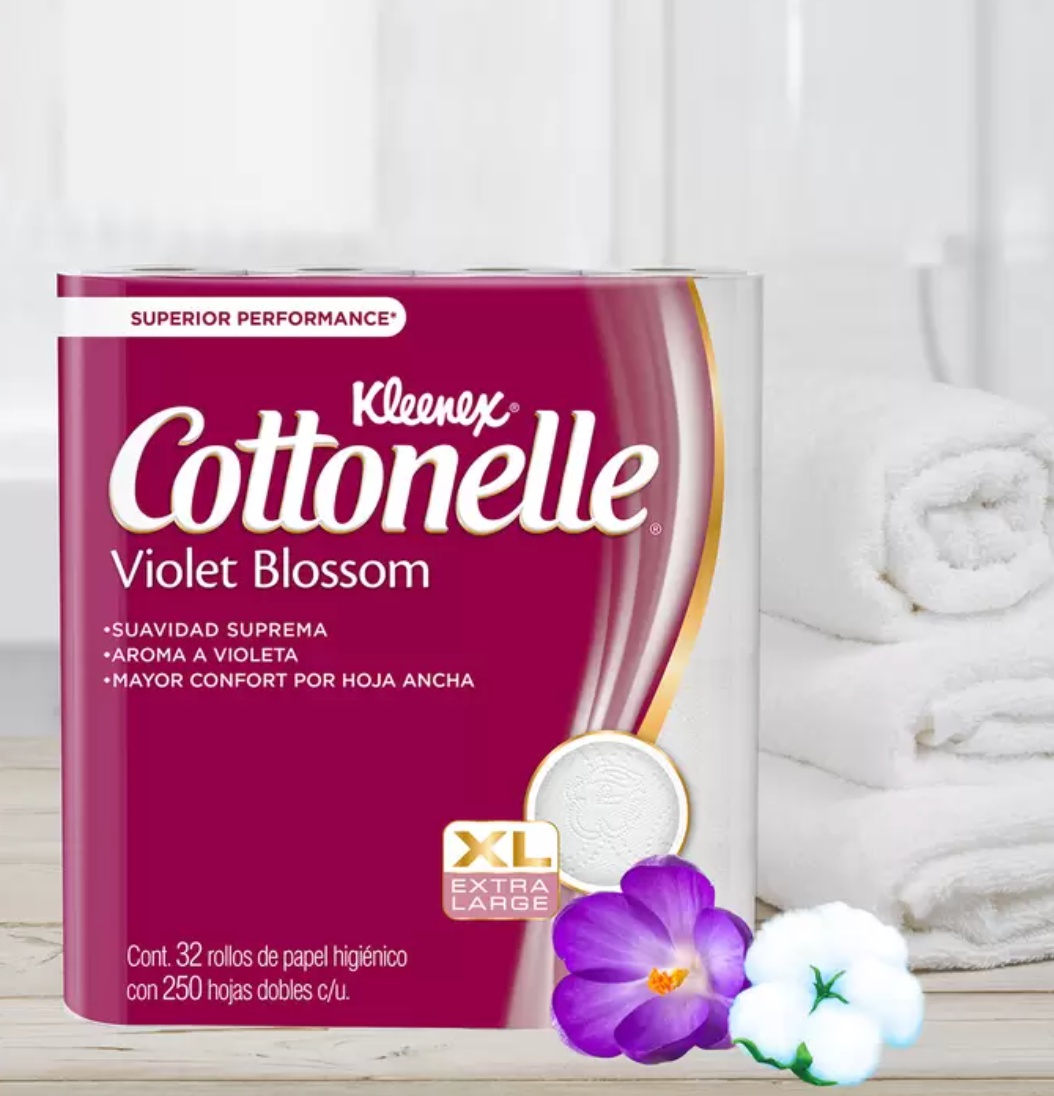 Kleenex Cottonelle Violet Blossom Papel Higiénico 32 piezas - KOZ