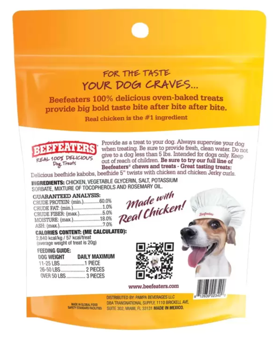 Beefeaters Tiras de Pollo Deshidratadas Horneadas para Mascotas 680 grs - KOZ