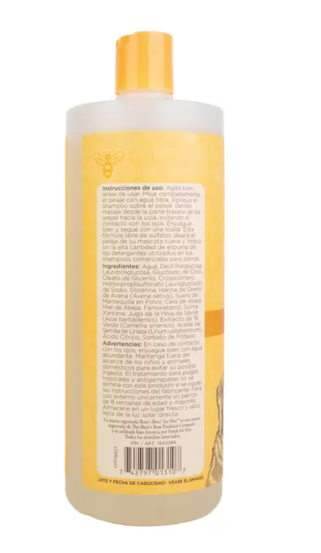 Burt's Bees Shampoo de Avena para Perro 946 ml - KOZ