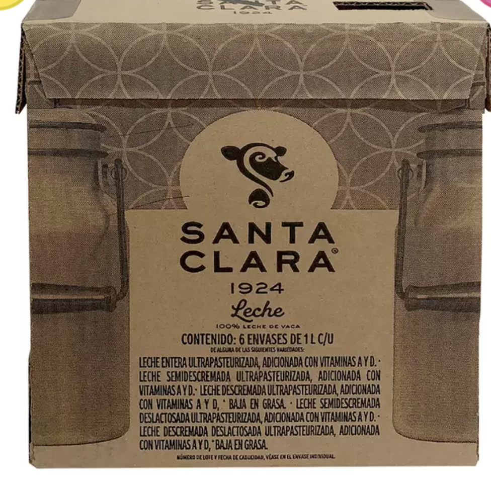 Santa Clara Leche Deslactosada 6 pzas de 1 L - KOZ