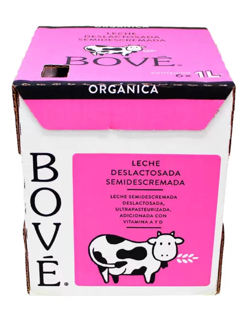 Bové Leche Deslactosada Orgánica 6 pzas de 946 ml - .