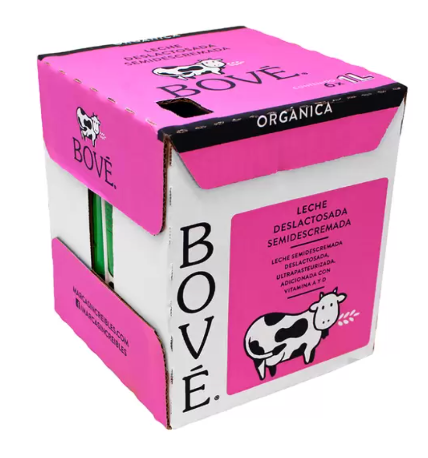 Bové Leche Deslactosada Orgánica 6 pzas de 946 ml - .