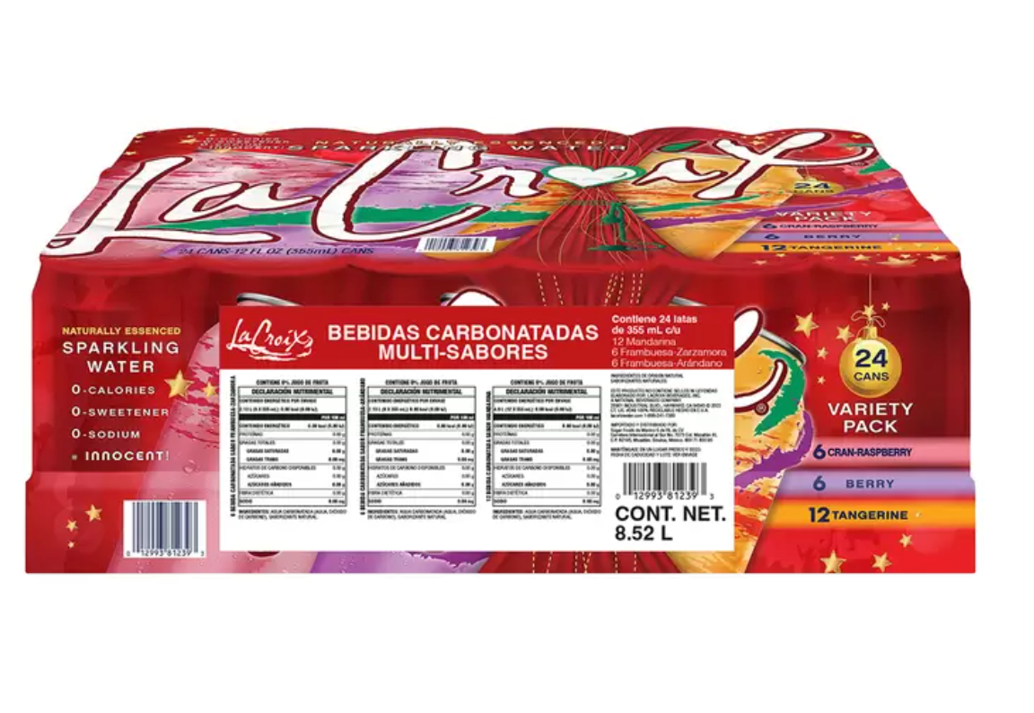 LaCroix Bebida Carbonatada 24 pzas de 355 ml - .